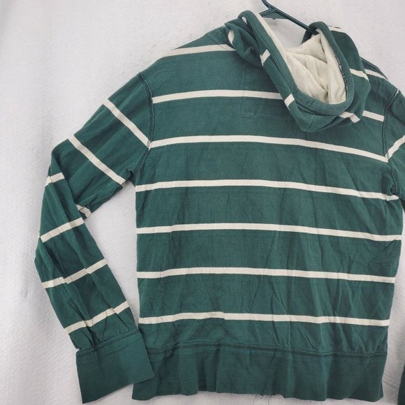 Aeropostale Sweatshirt Men's L/S Full Zip Striped w/Text Hooded Green Medium - Picture 10 of 12